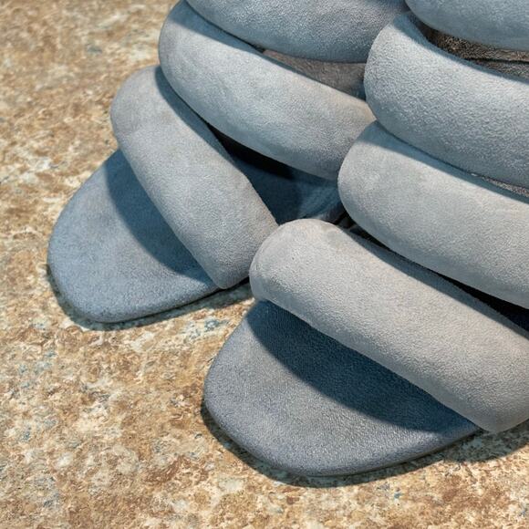 Kelsi Dagger Brooklyn Periwinkle 100% Leather Mell Mule Heeled Sandals Size 7.5 - Picture 4 of 10